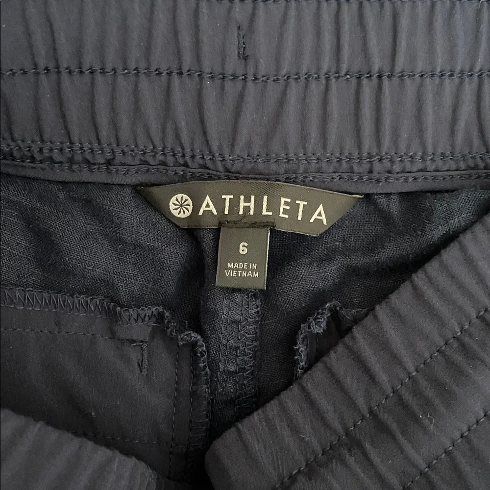 Athleta Cabo Linen Pants size 6 navy - Picture 9 of 11